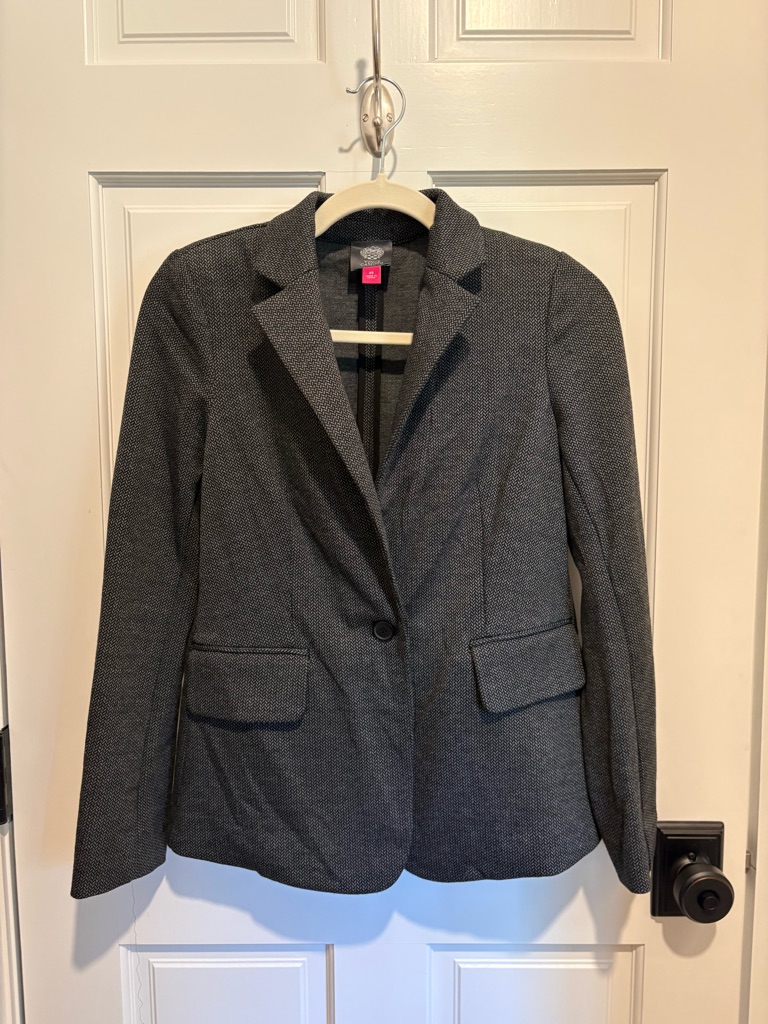 Women's Charcoal Gray Tailored Blazer